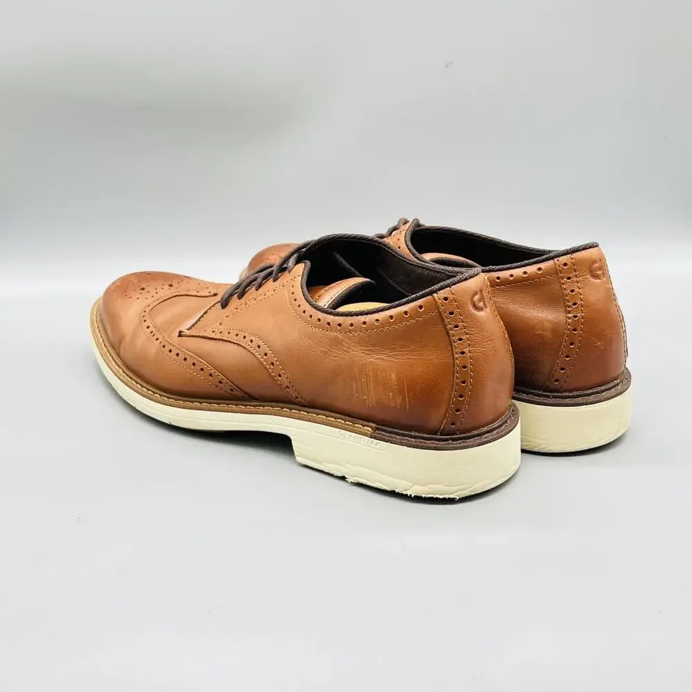 Cole Haan Shoes Mens 13 Brown Leather Grand 360 Wingtip Oxford Dress Brogue